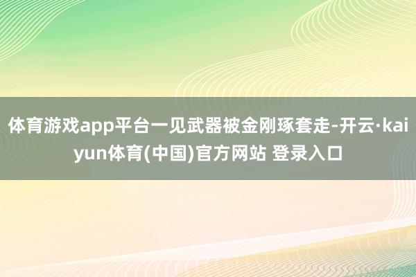 体育游戏app平台一见武器被金刚琢套走-开云·kaiyun体育(中国)官方网站 登录入口