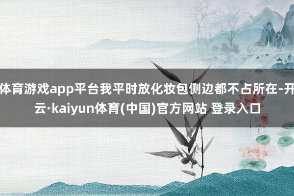 体育游戏app平台我平时放化妆包侧边都不占所在-开云·kaiyun体育(中国)官方网站 登录入口