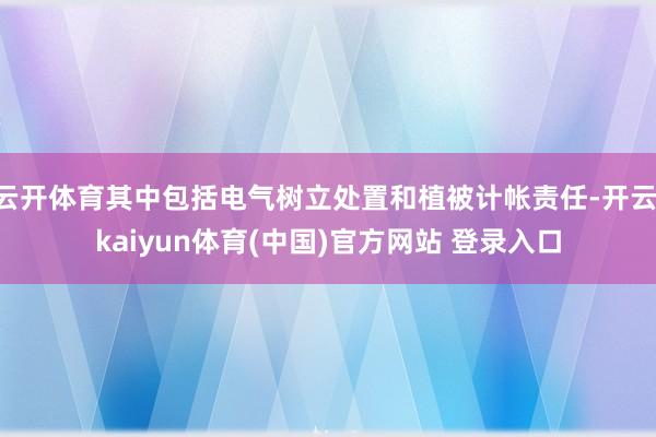 云开体育其中包括电气树立处置和植被计帐责任-开云·kaiyun体育(中国)官方网站 登录入口